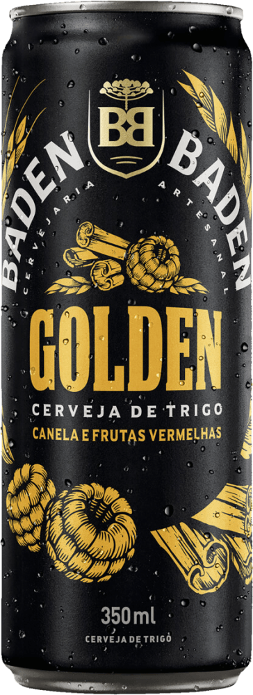 Cerveja de Trigo Golden Ale Canela e Frutas Vermelhas Baden Baden Lata 350ml