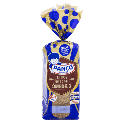 Pão 100% Integral Ômega 3 Panco Pacote 380g