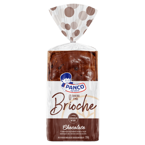 Pão Brioche Trançado Chocolate com Gotas de Chocolate Panco Pacote 250g