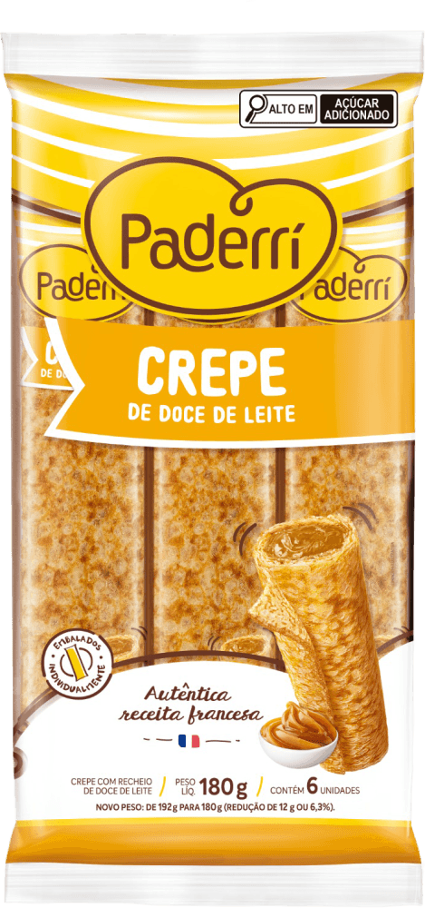 Crepe Doce de Leite Paderrí com 6 Unidades 192g