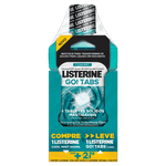 Kit-Compre-Enxaguante-Bucal-Antisseptico-Cool-Mint-500ml---299-Leve-Tablete-Clean-Mint-Go--Tabs-4-Unidades-Listerine