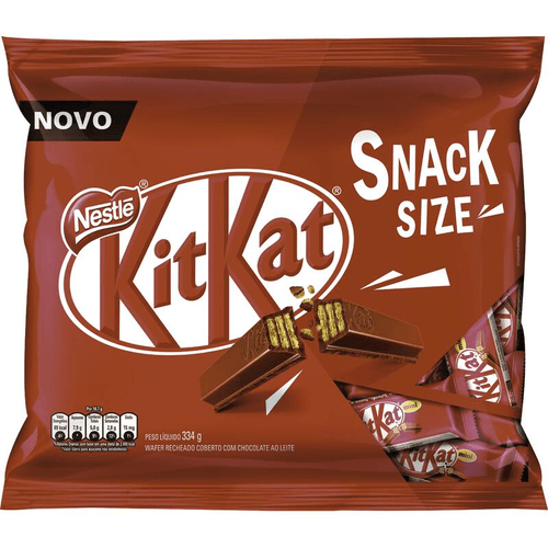 Wafer Cobertura Chocolate ao Leite Kitkat Pacote 334g
