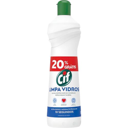 Limpador de Uso Geral Limpa-Vidro Cif Squeeze Leve 500ml Pague 400ml