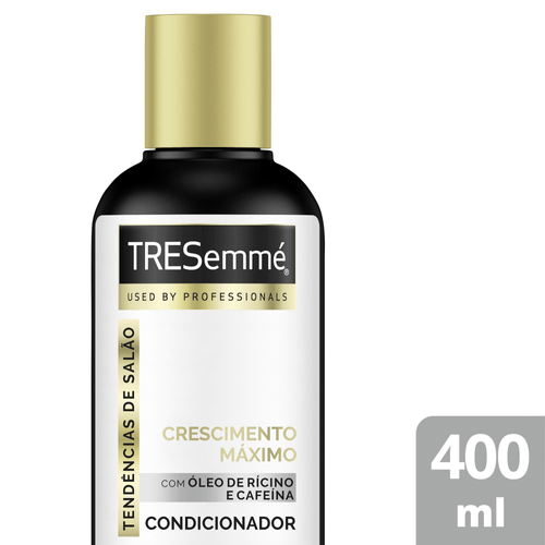 Condicionador com Óleo de Rícino e Cafeína Tresemmé Crescimento Máximo Tendências de Salão Frasco 400ml