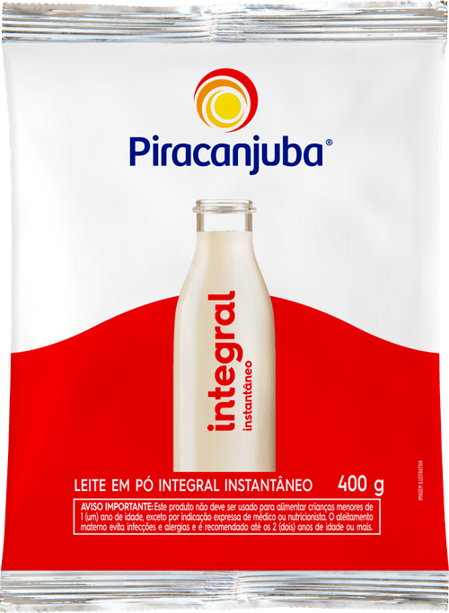 Leite em Pó Instantâneo Integral Piracanjuba Pacote 400g