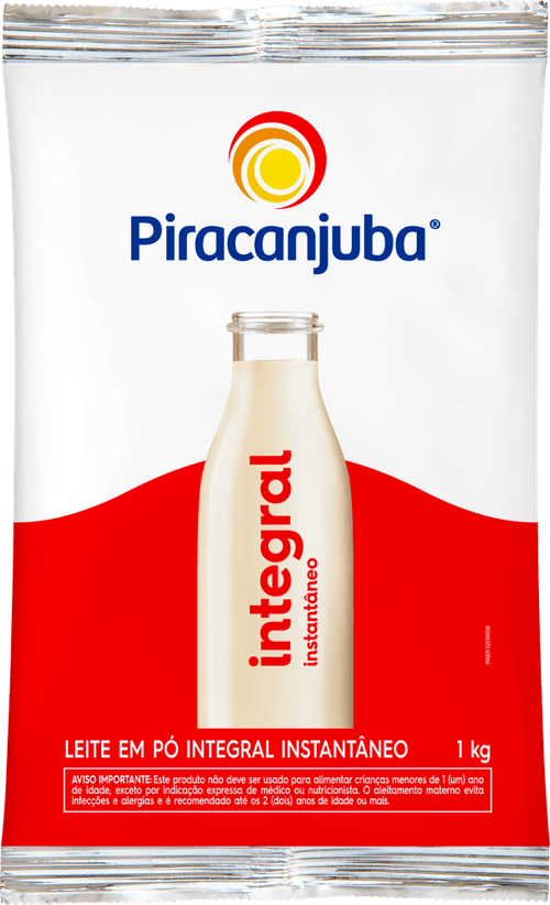 Leite em Pó Instantâneo Integral Piracanjuba Pacote 1kg