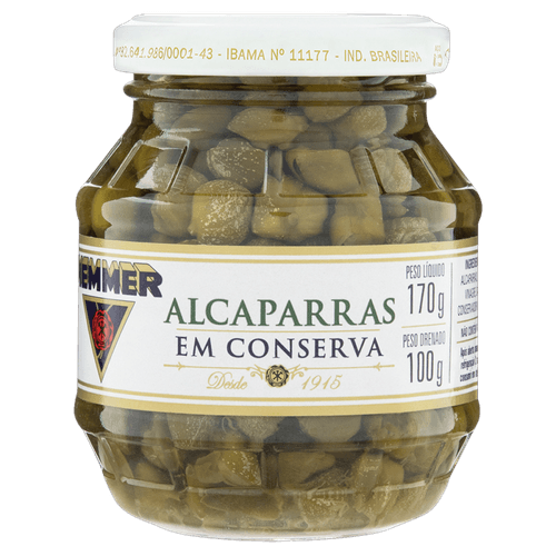 Alcaparra Em Conserva Hemmer Vidro 100g