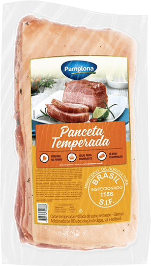 Barriga Suina Pamplona Temperado Resfriado 800g