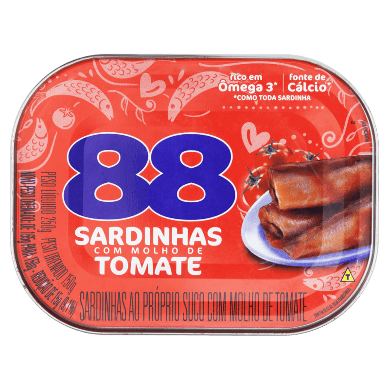 Sardinha-ao-Proprio-Suco-com-Molho-de-Tomate-88-Lata-Peso-Liquido-250g-Peso-Drenado-150g