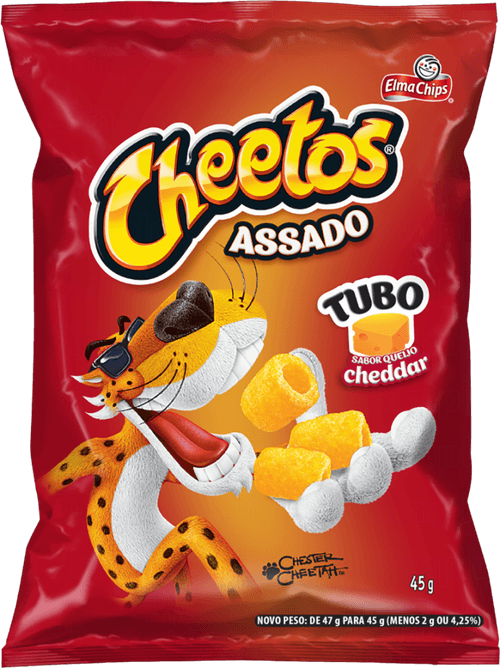 Salgadinho de Milho Tubo Queijo Cheddar Elma Chips Cheetos Pacote 45g