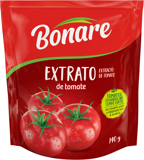 Extrato de Tomate sem Adição de Açúcar e Sal Bonare Sachê 140g