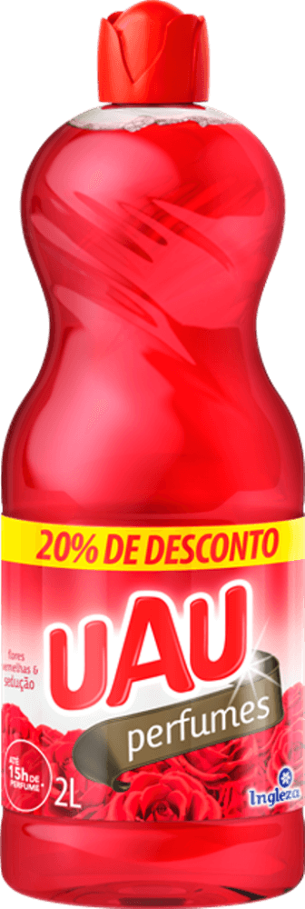 Limpador de Uso Geral Perfumado Flores Vermelhas Uau Frasco 2l Grátis 20% de Desconto