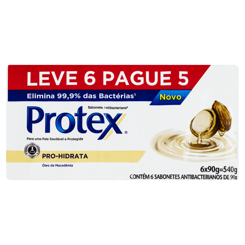 Sabonete-em-Barra-Antibacteriano-Macadamia-Protex-Pro-Hidrata-Envoltorio-540g-Leve-6-Pague-5-Unidades-de-90g-Cada