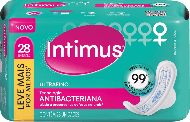 Absorvente-com-Abas-Antibacteriano-Ultrafino-Intimus-Pacote-28-Unidades-Leve-Mais-Pague-Menos