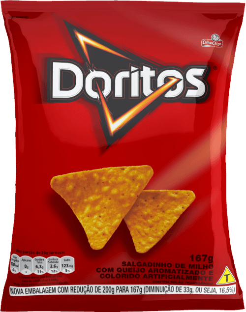 Salgadinho De Milho Queijo Nacho Doritos Pacote 167g