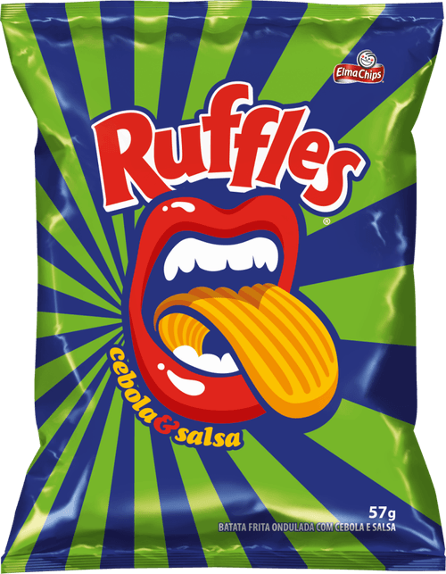 Batata Frita Ondulada Cebola e Salsa Elma Chips Ruffles Pacote 57g