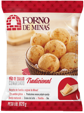 Pão de Queijo Congelado Tradicional Forno de Minas Pacote 820g