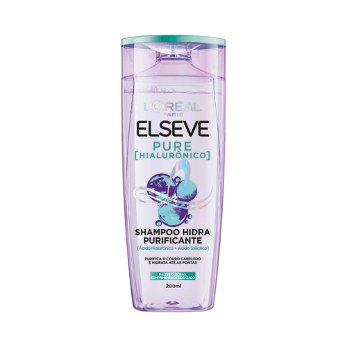 Shampoo L'Oréal Paris Elseve Pure Hialurônico, 200Ml