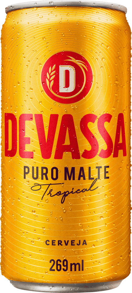 Cerveja Lager Puro Malte Tropical Devassa Lata 269ml