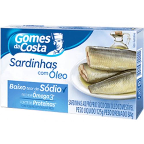 Sardinha Gomes Costa com Óleo e Baixo Teor de Sódio 125g