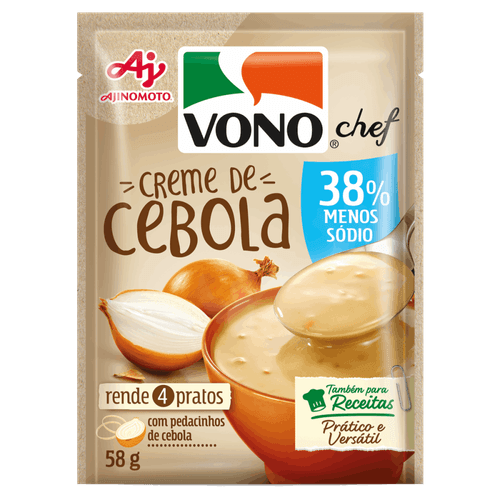 Creme Cebola Menos Sódio Vono Chef Pacote 58g