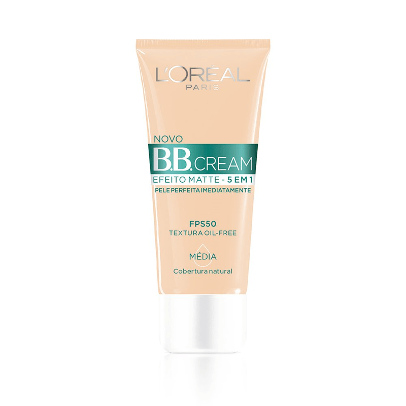 Base-BB-Cream-L-Oreal-Paris-Efeito-Matte-Cor-Media-FPS-50-30ml