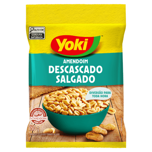 Amendoim Torrado Salgado sem Casca Yoki Pacote 150g