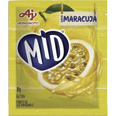 Refresco em Pó Maracujá Mid Pacote 20g