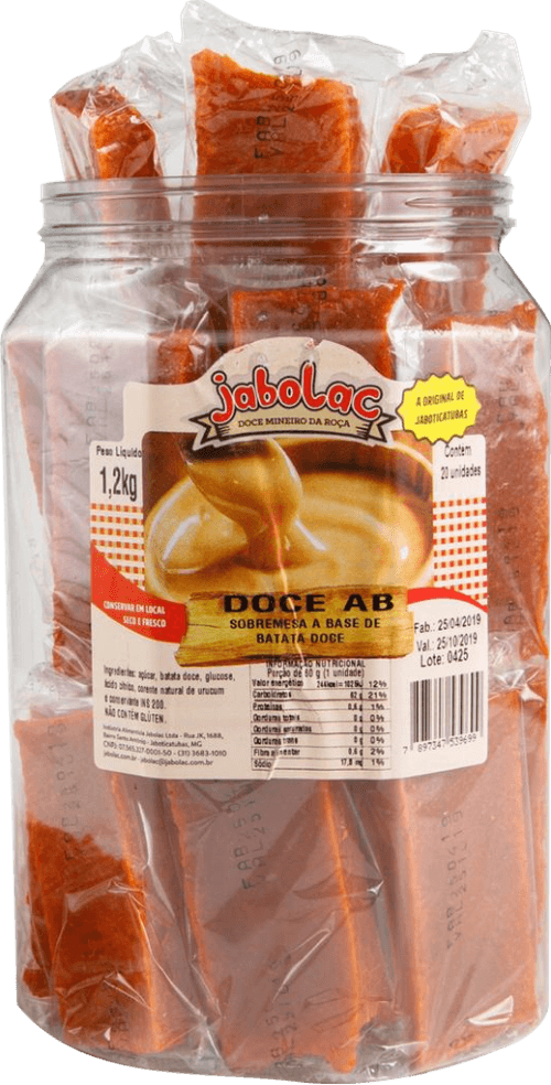 Doce Jabolac Abóbora Batata Doce Pote Com 20 1,2kg