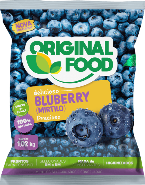 Blueberry Congelado Original Food Pacote 1,02Kg