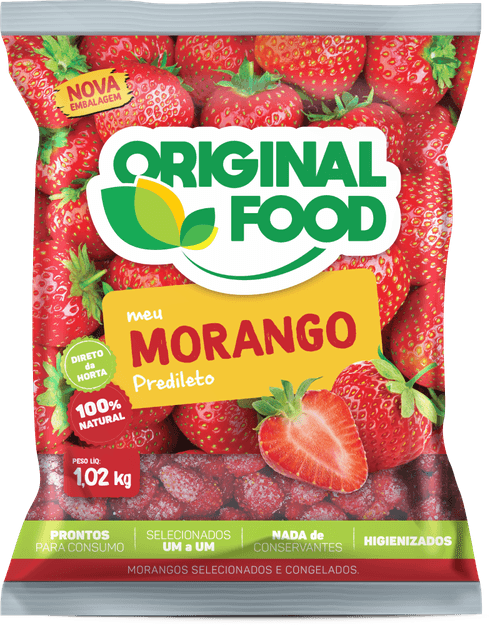 Morango Congelado Original Food Pacote 1,02Kg