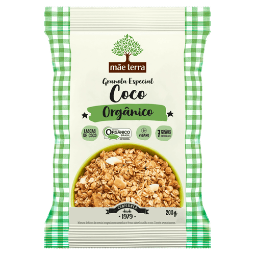 Granola Orgânica Coco Mãe Terra Pacote 200g