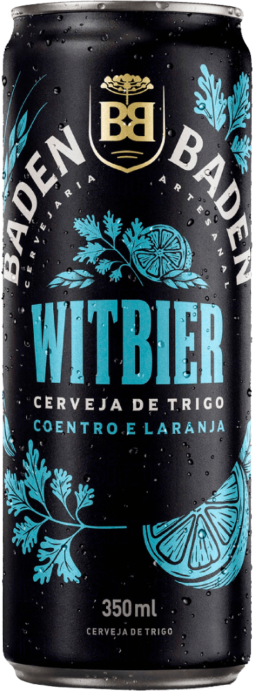 Cerveja de Trigo Witbier Coentro e Laranja Baden Baden Lata 350ml