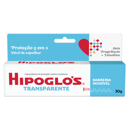 Creme Preventivo de Assaduras Transparente com Lanolina 5 em 1 Hipoglós Caixa 30g