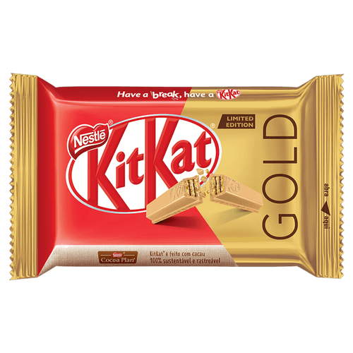 Chocolate Nestlé Kit Kat Branco com Caramelo Gold Pacote 41,5g