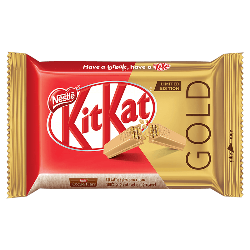 Wafer-Recheio-e-Cobertura-Chocolate-Branco-com-Caramelo-Kitkat-Gold-Pacote-415g