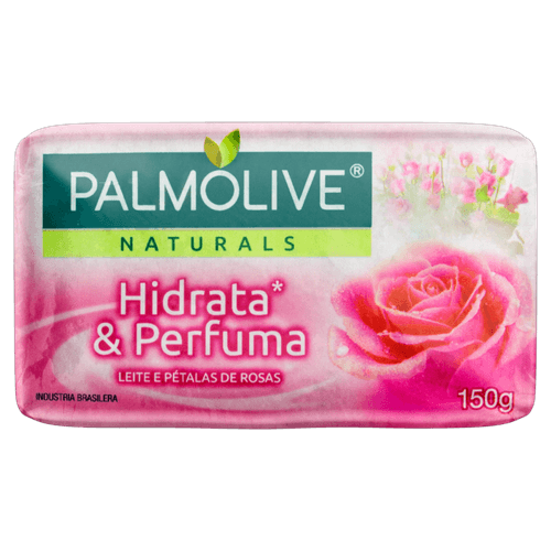 Sabonete em Barra Hidrata & Perfuma Leite e Pétalas de Rosas Palmolive Naturals Envoltório 150g