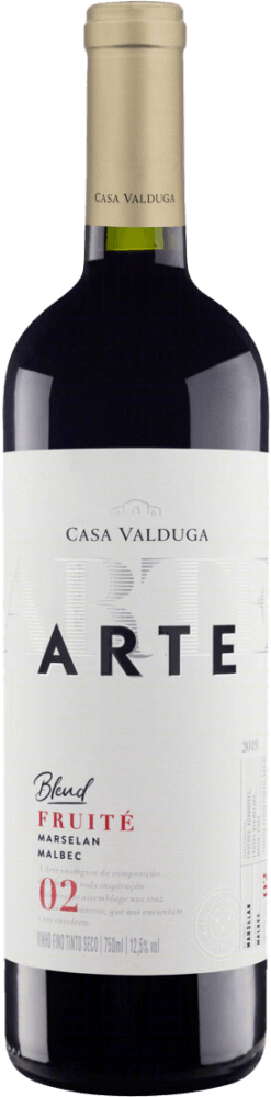 Vinho Brasileiro Tinto Seco Blend Fruité Casa Valduga Arte Marselan Malbec Serra Gaúcha Garrafa 750ml