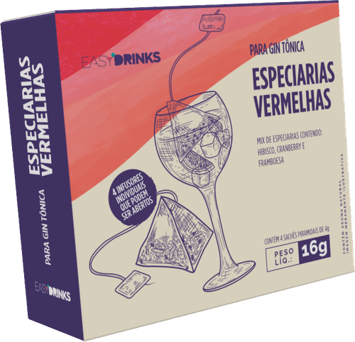 Especiarias para Drinks Sabor Frutas Vermelhas Easy Drinks 16g