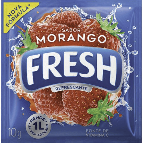 Refresco Em Pó Morango Fresh Pacote 10g