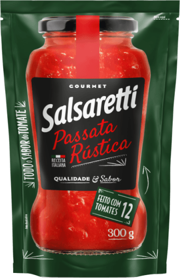 Molho de Tomate Passata Rústica Salsaretti Gourmet Sachê 300g