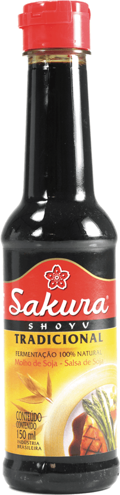 Molho de Soja Shoyu Tradicional Sakura Frasco 150ml