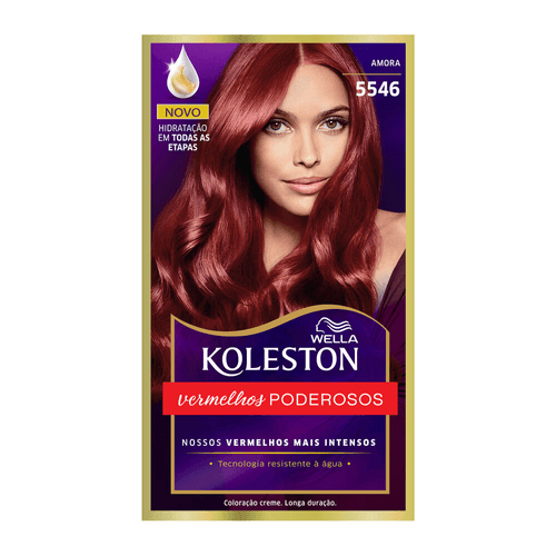 Kit Coloração Creme 5546 Amora Wella Koleston Vermelhos Poderosos