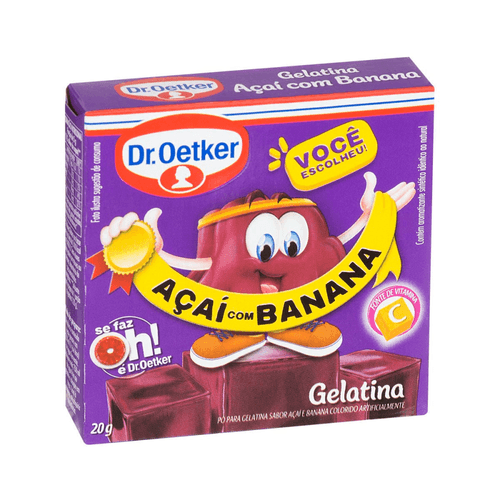 Gelatina em Pó Dr. Oetker Açaí com Banana 20g