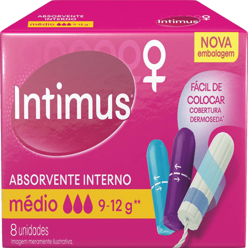 Absorvente Interno Intimus Médio Caixa 8 Unidades