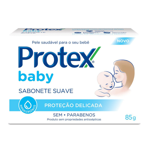 Sabonete Barra Suave Protex Baby Proteção Delicada Caixa 85g