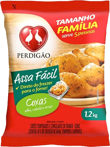 Coxa de Frango Congelada Temperada Perdigão Assa Fácil 1,2kg Tamanho Família