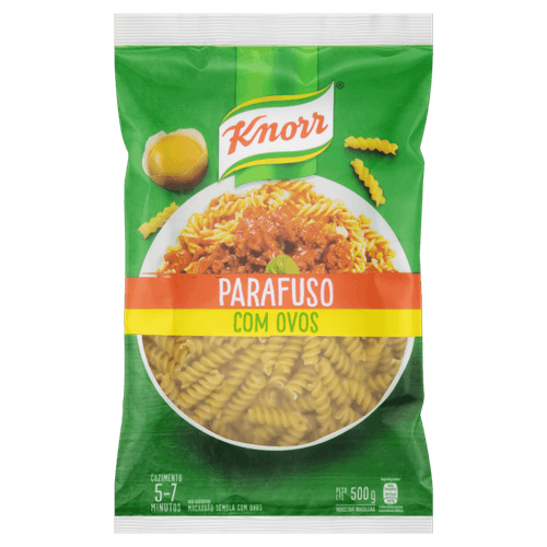 Macarrão de Sêmola com Ovos Parafuso Knorr Pacote 500g