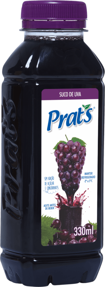 Suco de Uva sem Adição de Açúcar Prat's Garrafa 330ml