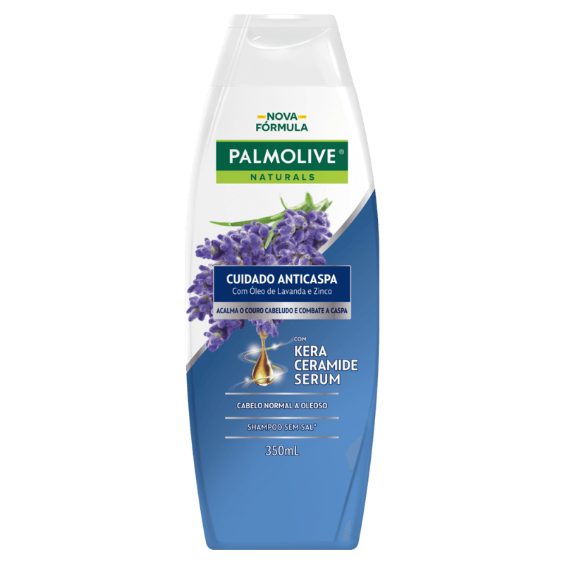 Shampoo-Cuidado-Anticaspa-com-Oleo-de-Lavanda-Zinco-e-Kera-Ceramide-Serum-Palmolive-Naturals-Frasco-350ml